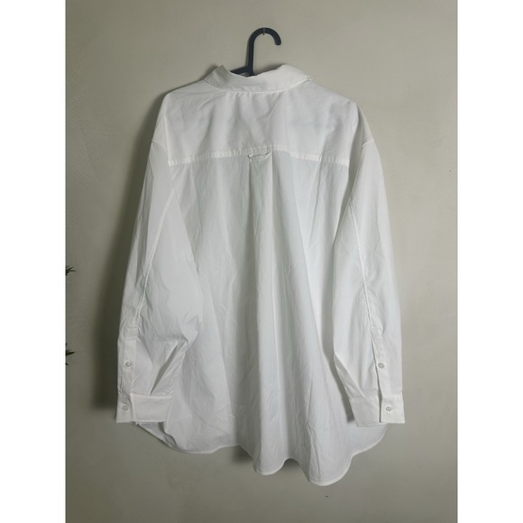 Athleta Women‎ Midday Relaxed Poplin Shirt Button Up Long Sleeve S105 Size 1X - Picture 5 of 9